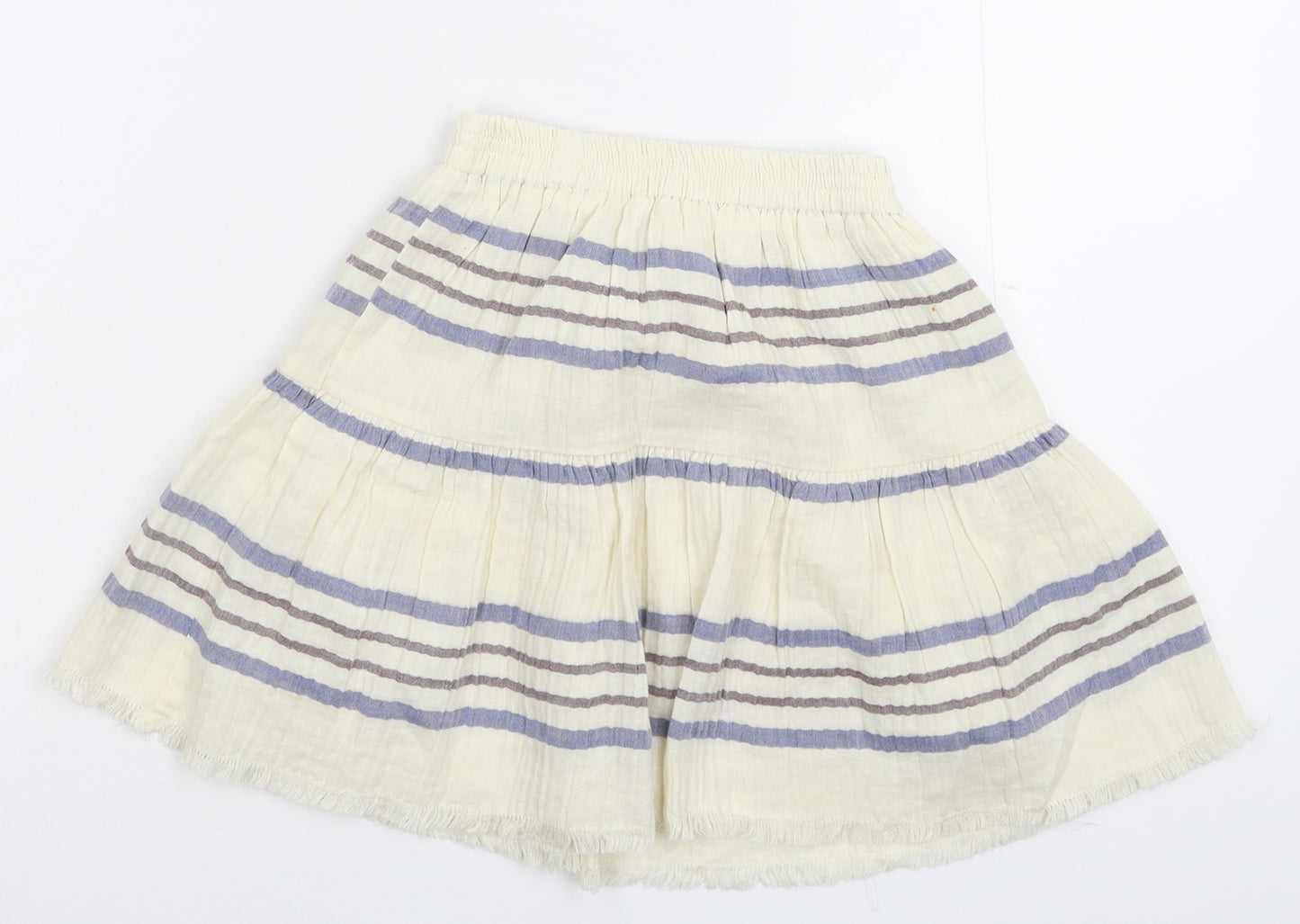 Zara Girls White Striped  Flare Skirt Size 2-3 Years