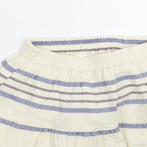 Zara Girls White Striped  Flare Skirt Size 2-3 Years
