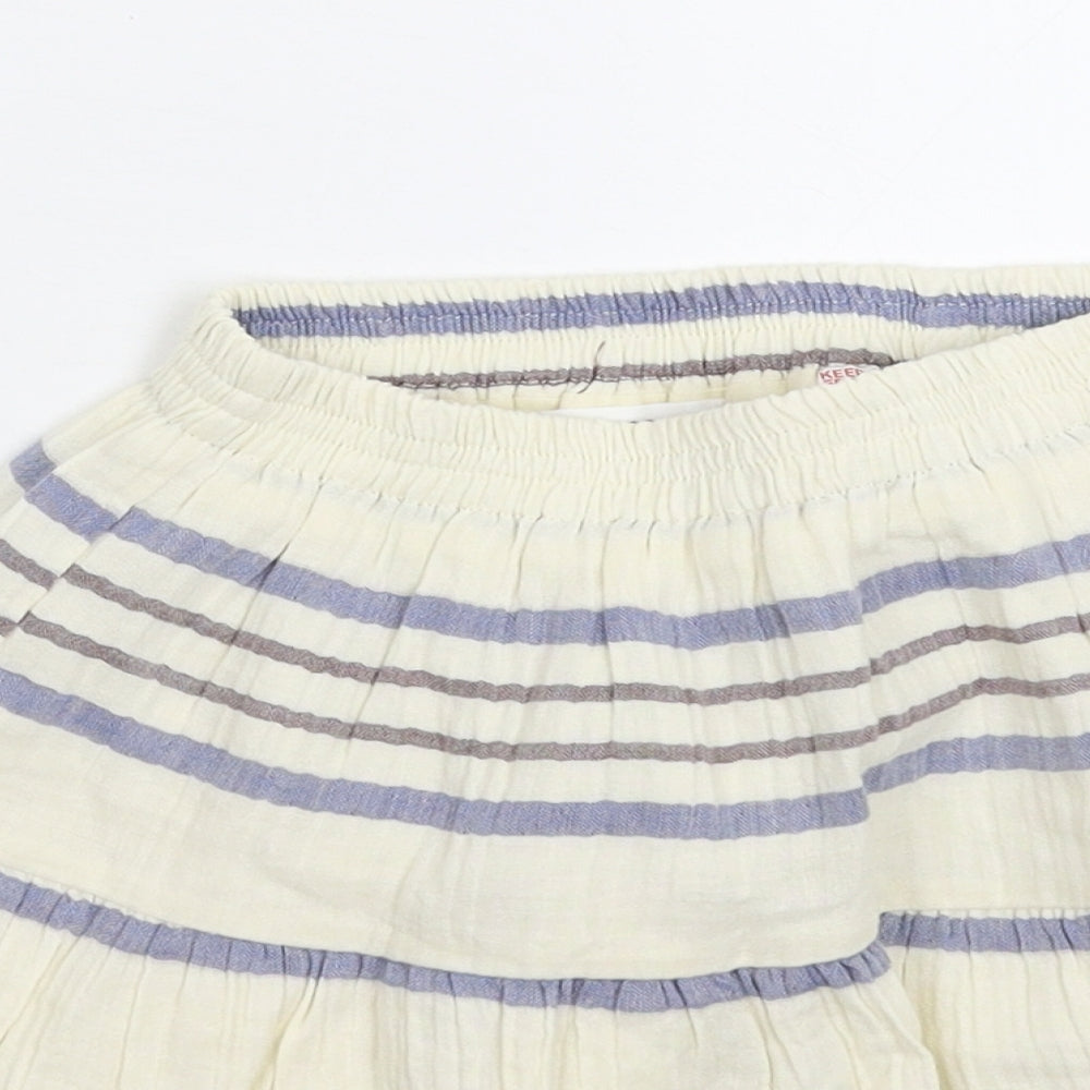 Zara Girls White Striped  Flare Skirt Size 2-3 Years
