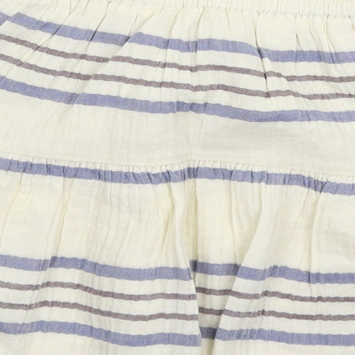 Zara Girls White Striped  Flare Skirt Size 2-3 Years