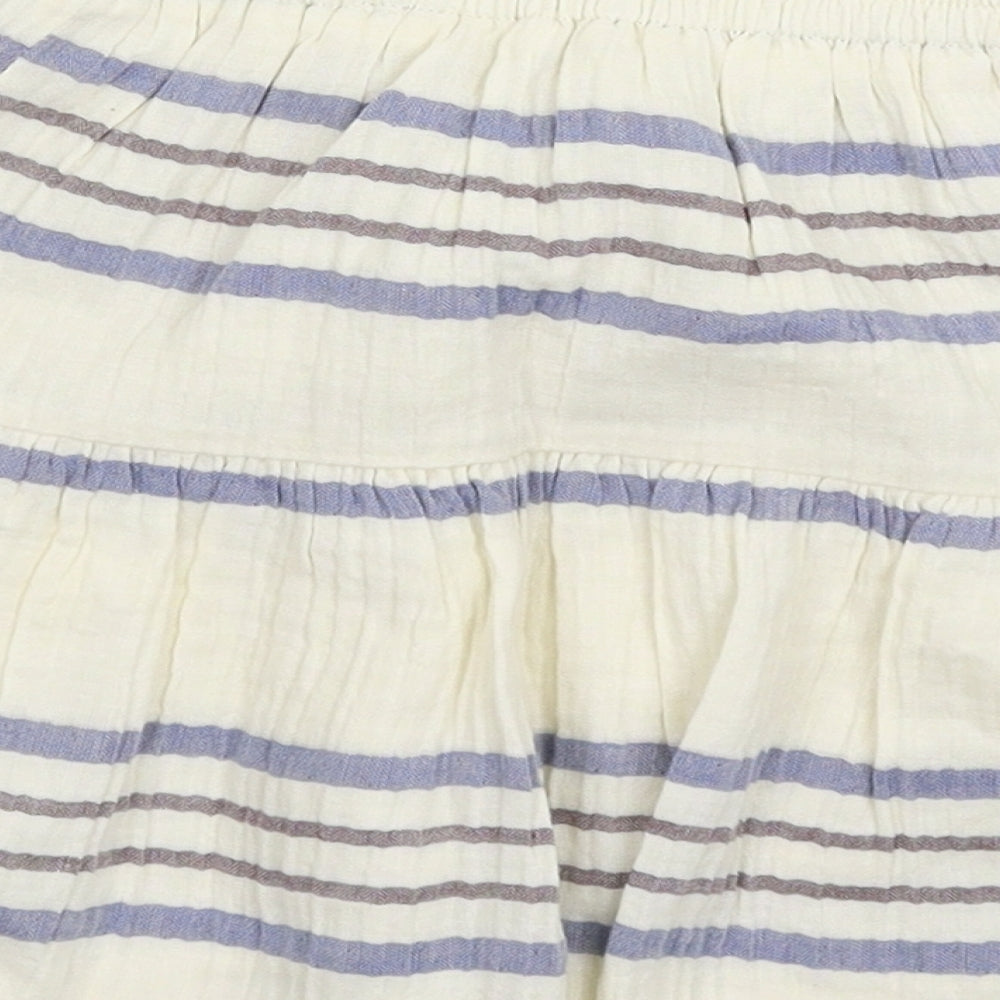 Zara Girls White Striped  Flare Skirt Size 2-3 Years
