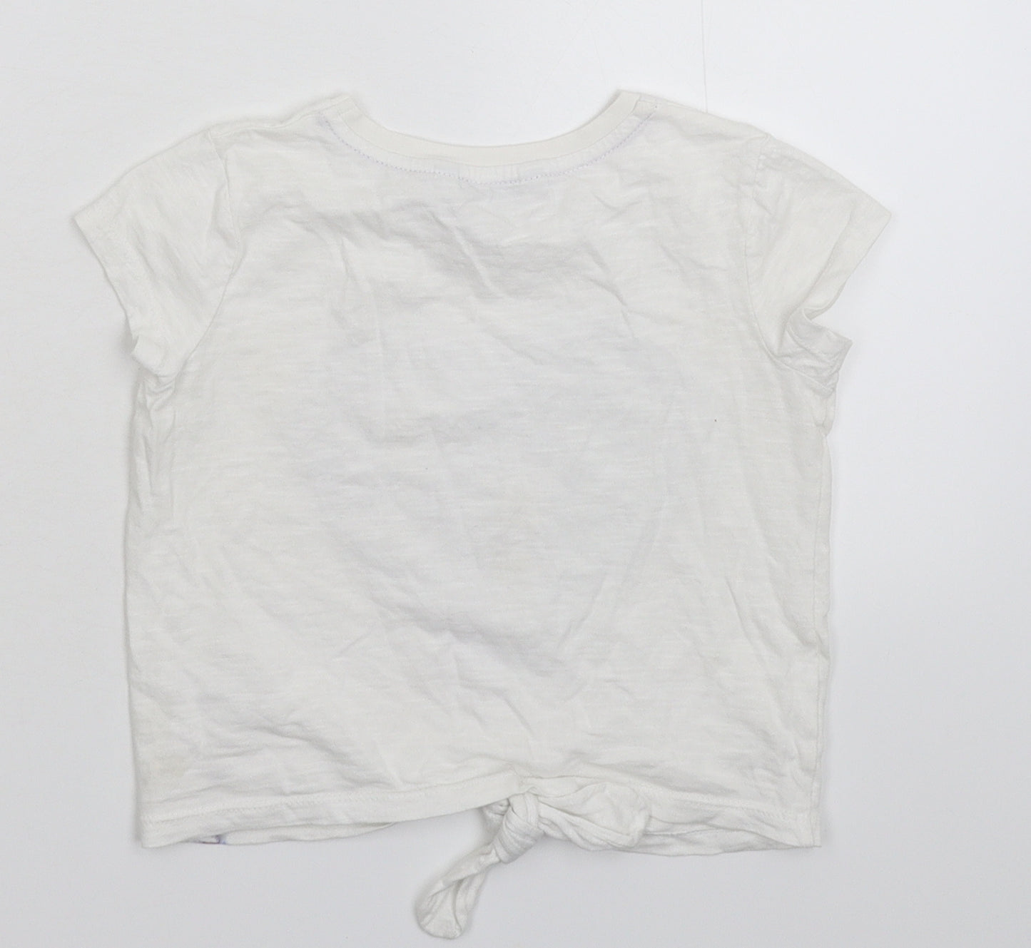 George Girls White   Basic T-Shirt Size 4-5 Years