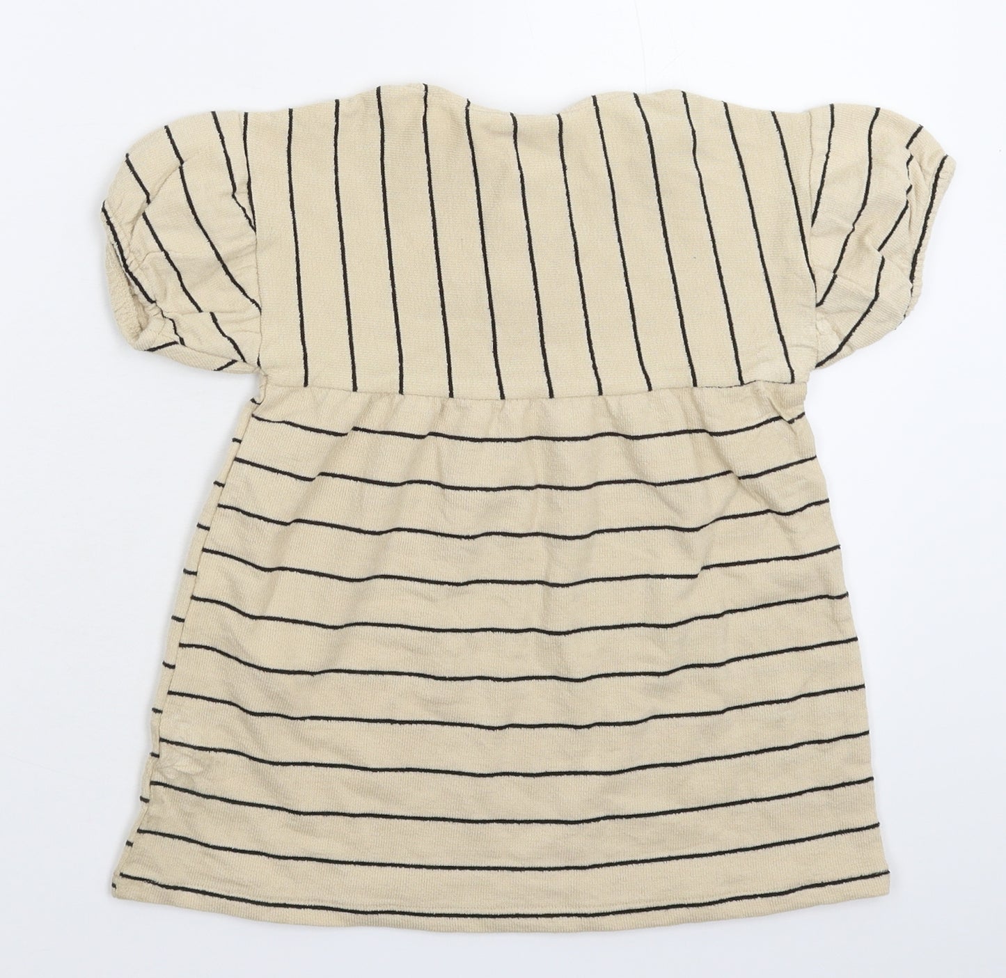 Zara Girls Beige Striped  Jumper Dress  Size 2-3 Years