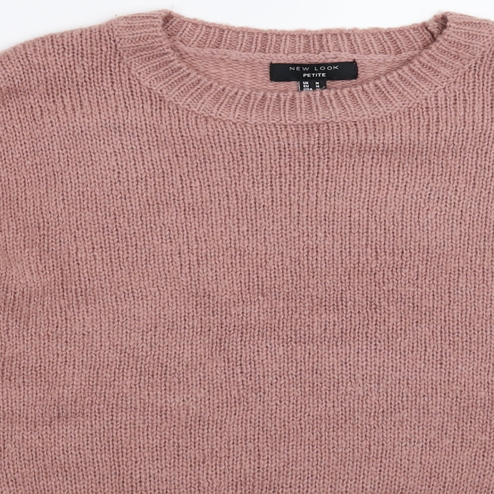 New Look Womens Pink  Knit Pullover Jumper Size M