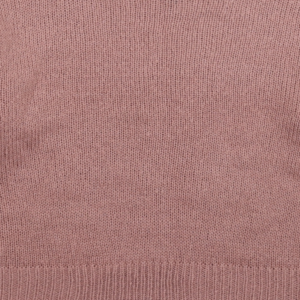 New Look Womens Pink  Knit Pullover Jumper Size M