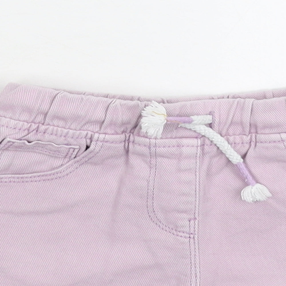 NEXT Girls Pink  Denim Hot Pants Shorts Size 2-3 Years