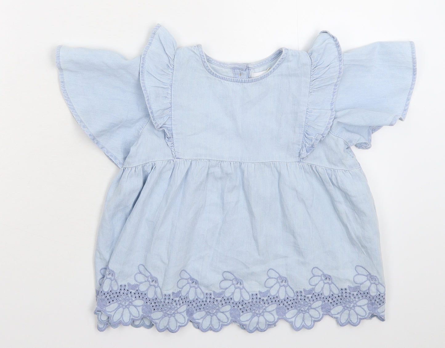 Zara Girls Blue   Basic Button-Up Size 2-3 Years