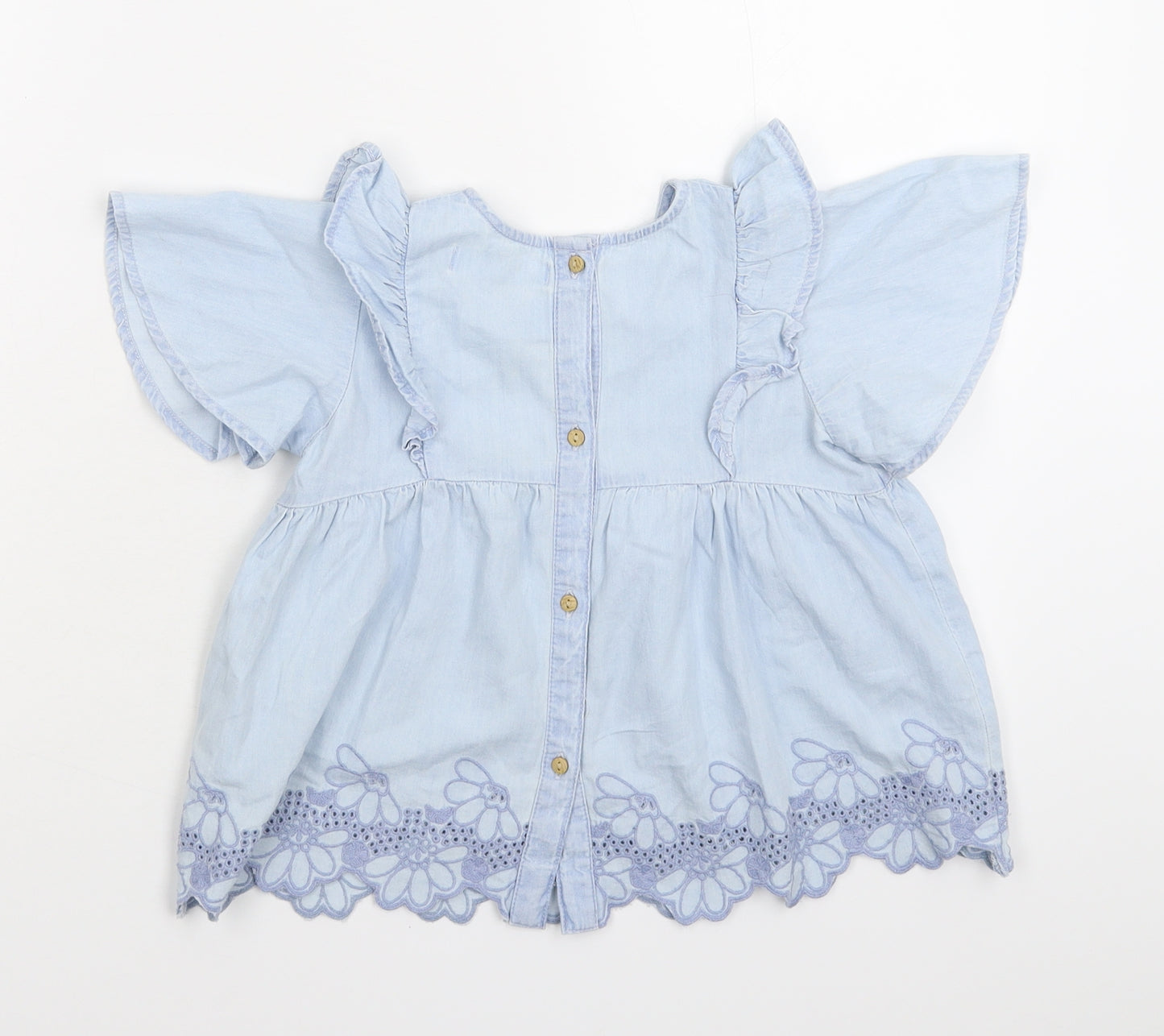 Zara Girls Blue   Basic Button-Up Size 2-3 Years
