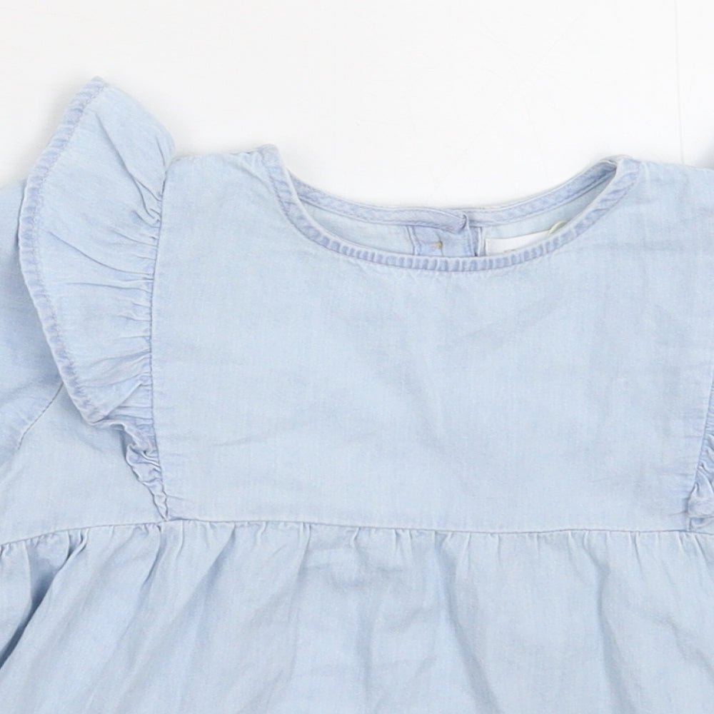 Zara Girls Blue   Basic Button-Up Size 2-3 Years