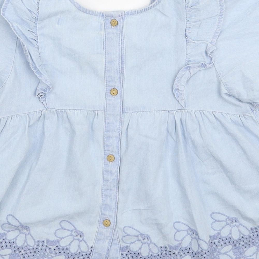 Zara Girls Blue   Basic Button-Up Size 2-3 Years