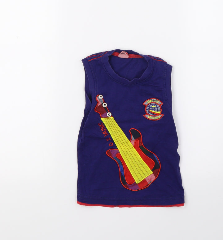 Disney Boys Blue Basic Tank Size 2-3 Years - Cars Disney Pixar