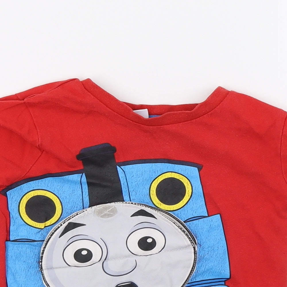 George Boys Red   Basic T-Shirt Size 2-3 Years  - Thomas & Friends