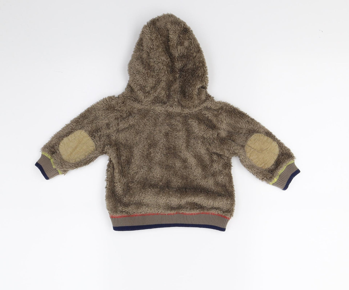 George Boys Brown  Fleece Pullover Jumper Size 3-6 Months  - Bear print