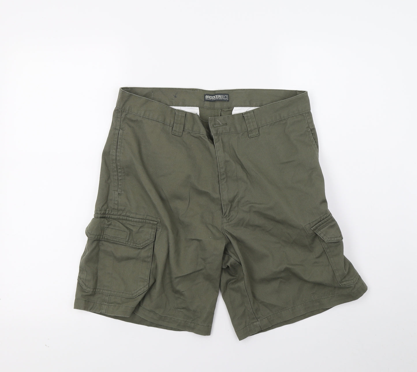 Brooker Mens Green   Cargo Shorts Size 32
