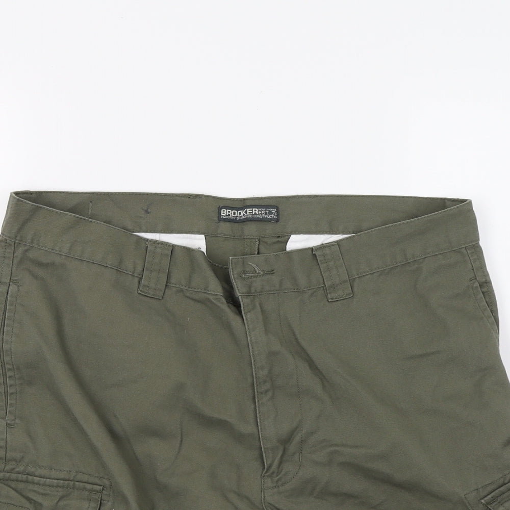 Brooker Mens Green   Cargo Shorts Size 32