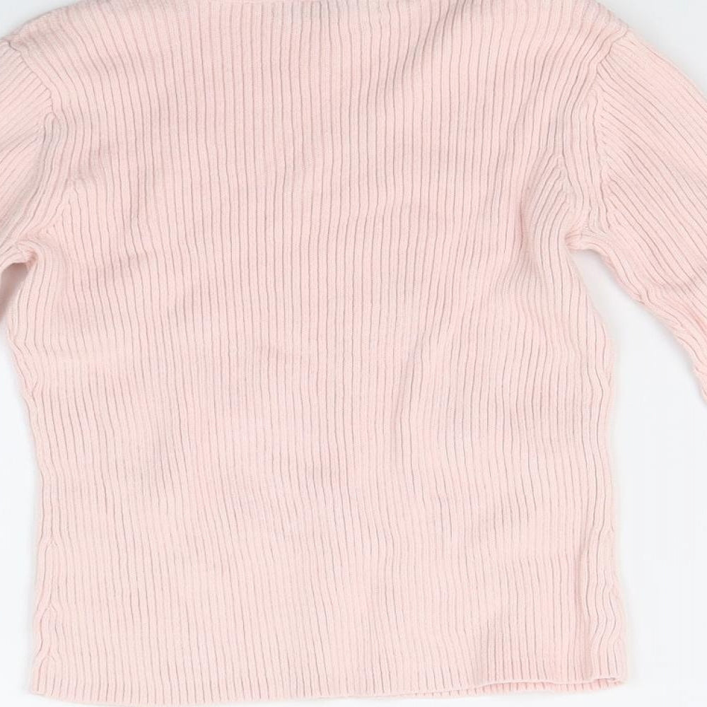 George Girls Pink  Knit Pullover Jumper Size 5-6 Years