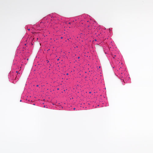 TU Girls Red  Jersey A-Line  Size 3-4 Years  - Star print