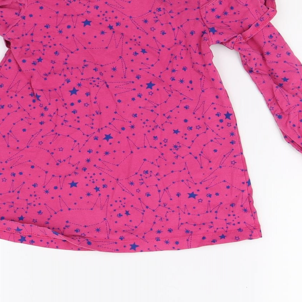 TU Girls Red  Jersey A-Line  Size 3-4 Years  - Star print
