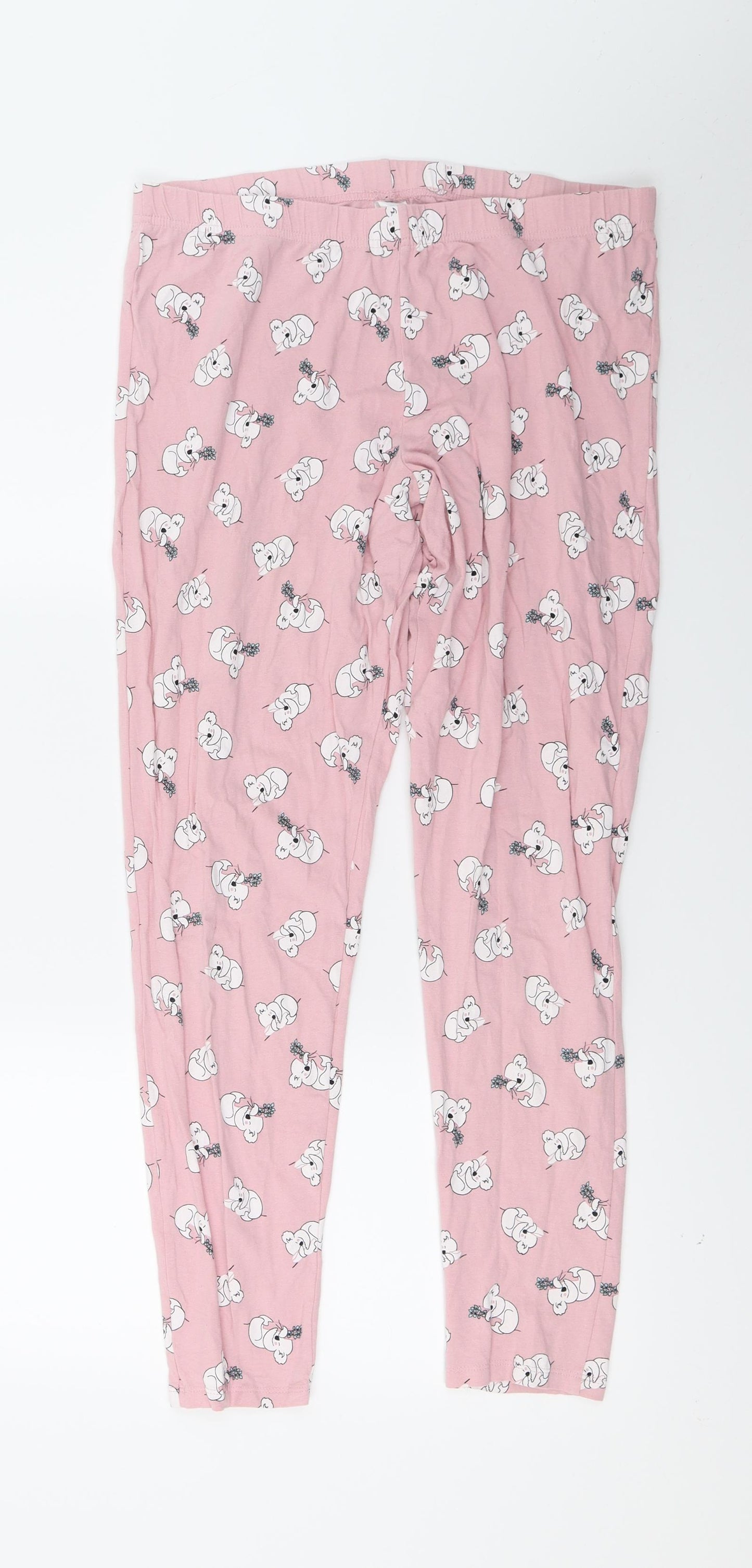 F&F Womens Pink  Jersey Jogger Trousers Size 16 L27 in - Koala Bear