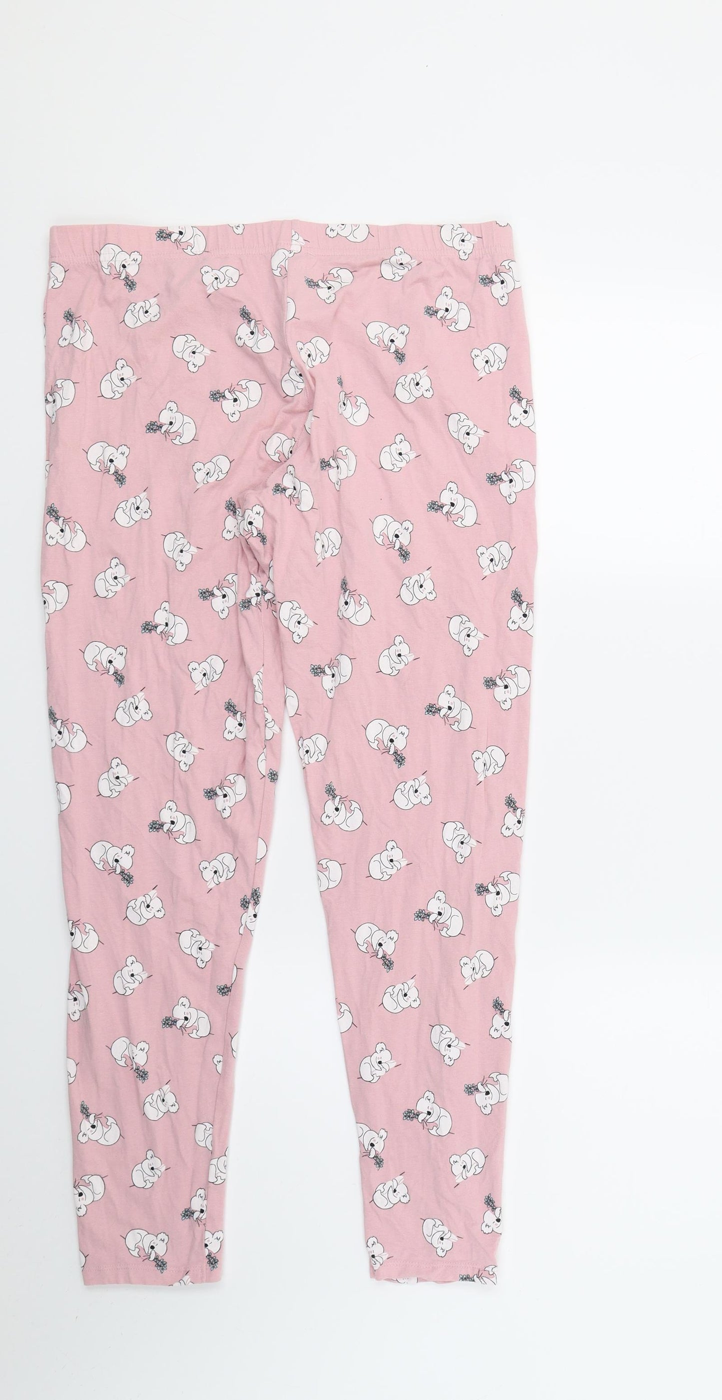F&F Womens Pink  Jersey Jogger Trousers Size 16 L27 in - Koala Bear