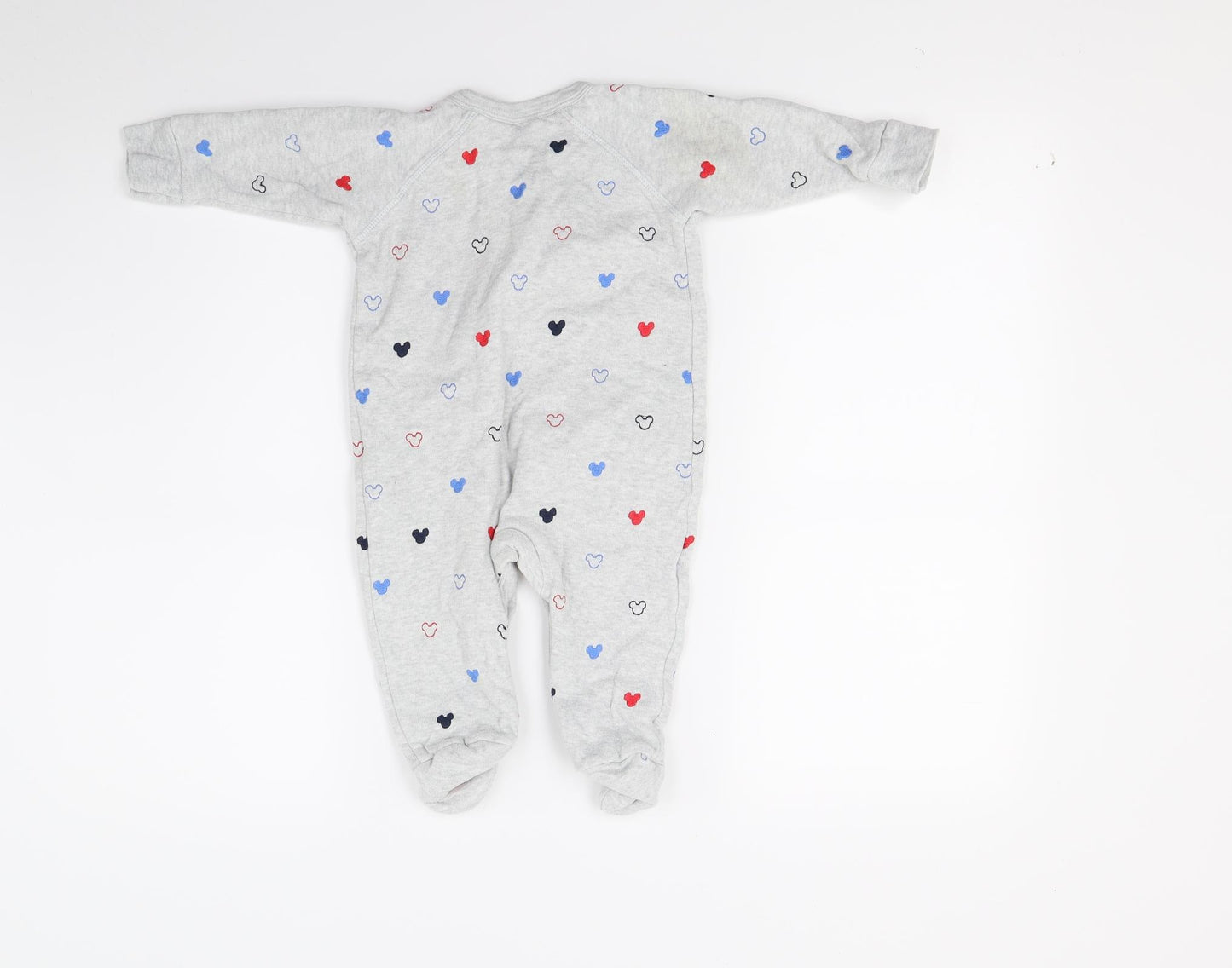 Disney Baby Grey   Babygrow One-Piece Size 6-9 Months  - Mickey and Friends