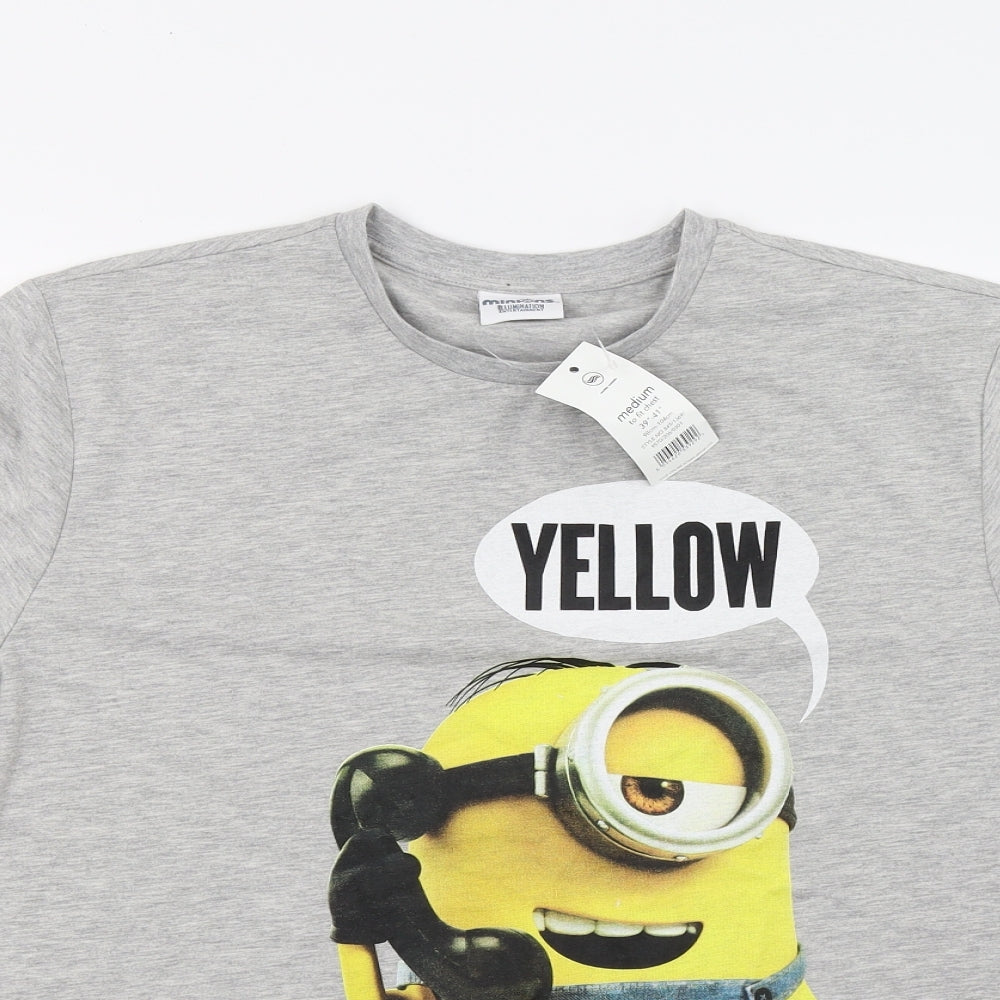 George Mens Grey    T-Shirt Size M  - Minion
