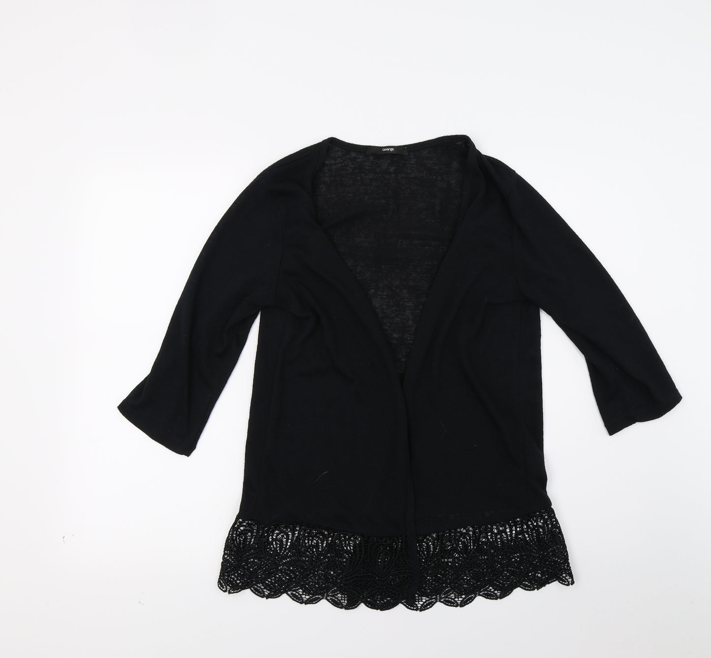 George Womens Black  Knit Cardigan Jumper Size 12