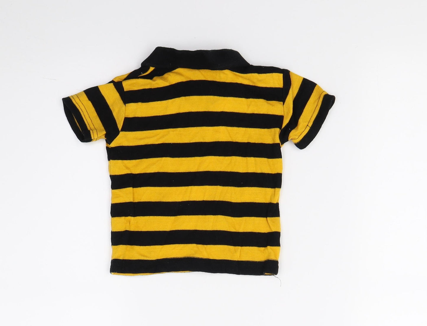 Wasps Boys Black Striped  Basic Polo Size 6-9 Months  - Wasps Rugby