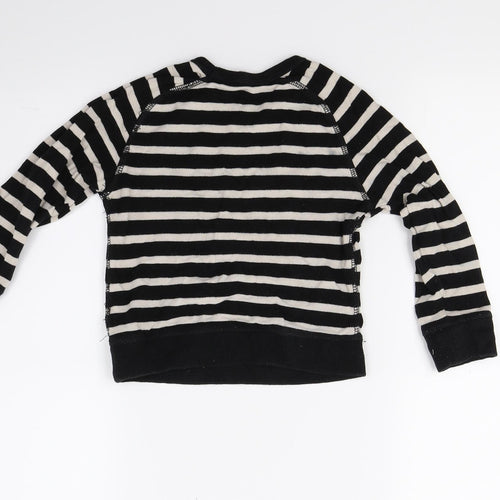 H&M Boys Black Striped  Pullover Jumper Size 3-4 Years