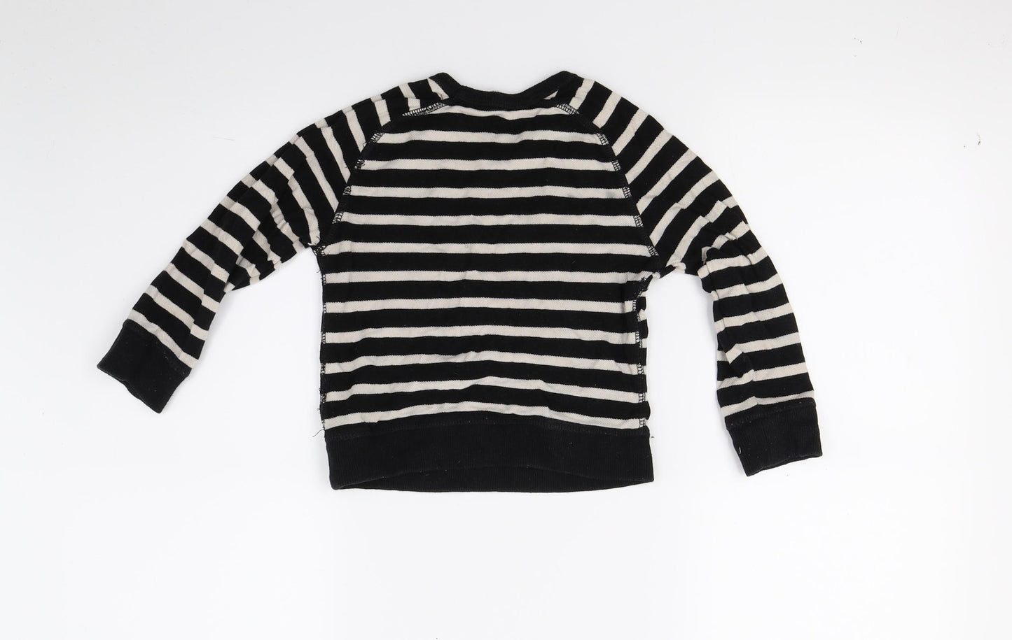 H&M Boys Black Striped  Pullover Jumper Size 3-4 Years