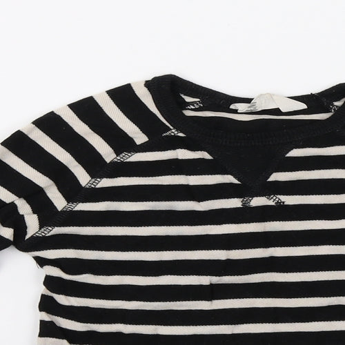 H&M Boys Black Striped  Pullover Jumper Size 3-4 Years