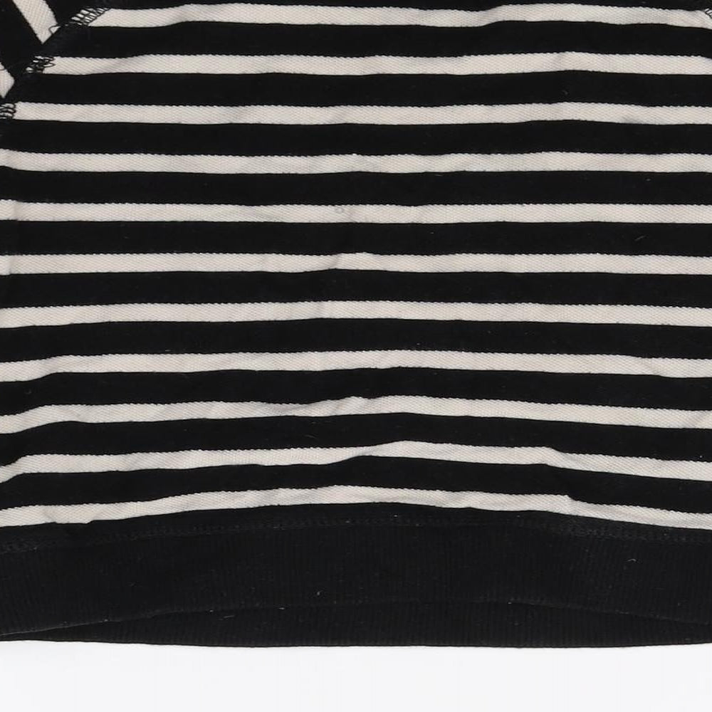 H&M Boys Black Striped  Pullover Jumper Size 3-4 Years