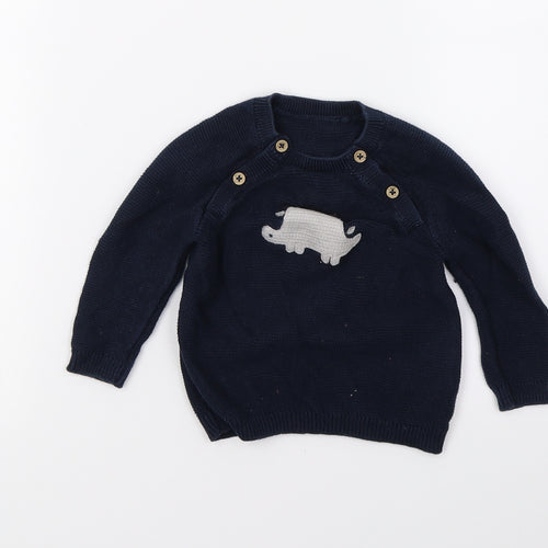Tue Baby Blue  Knit Pullover Jumper Size 3-6 Months