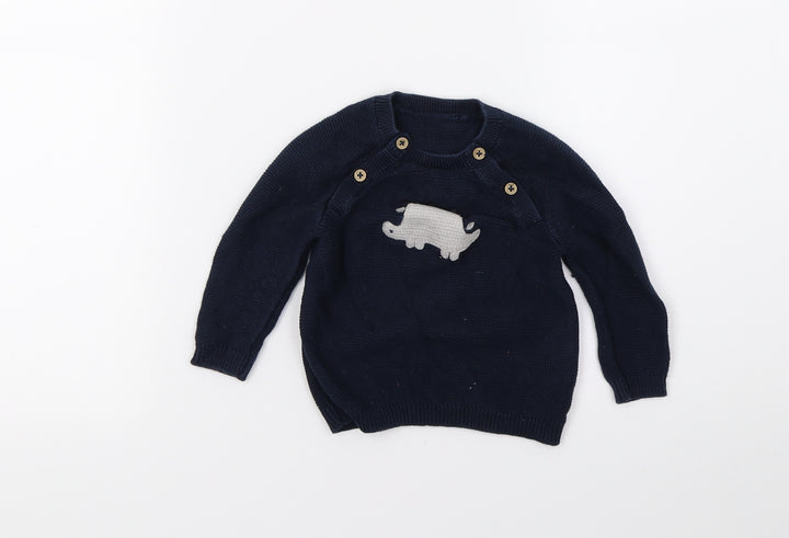 Tue Baby Blue Knit Pullover Jumper Size 3-6 Months