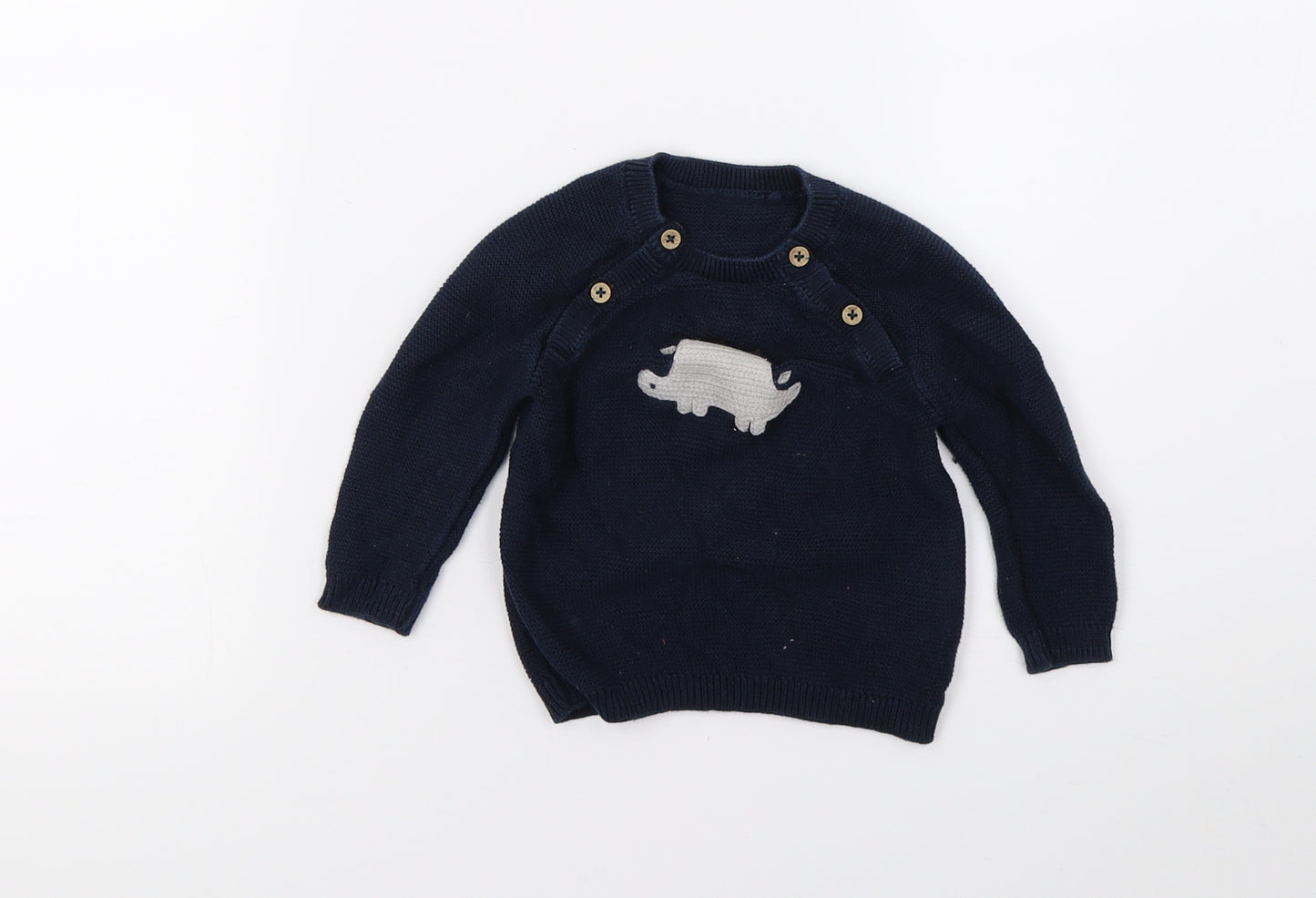 Tue Baby Blue  Knit Pullover Jumper Size 3-6 Months