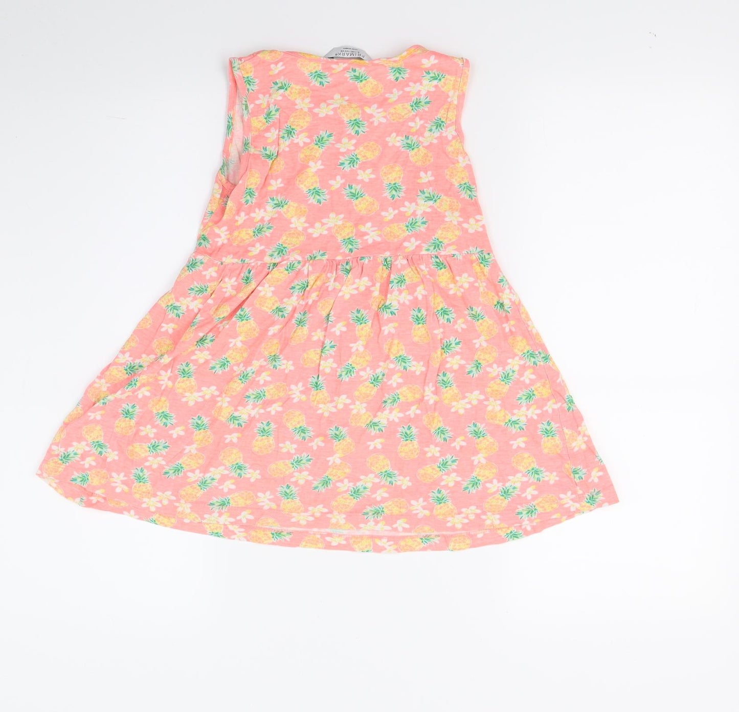Primark Girls Orange Floral  A-Line  Size 6-7 Years