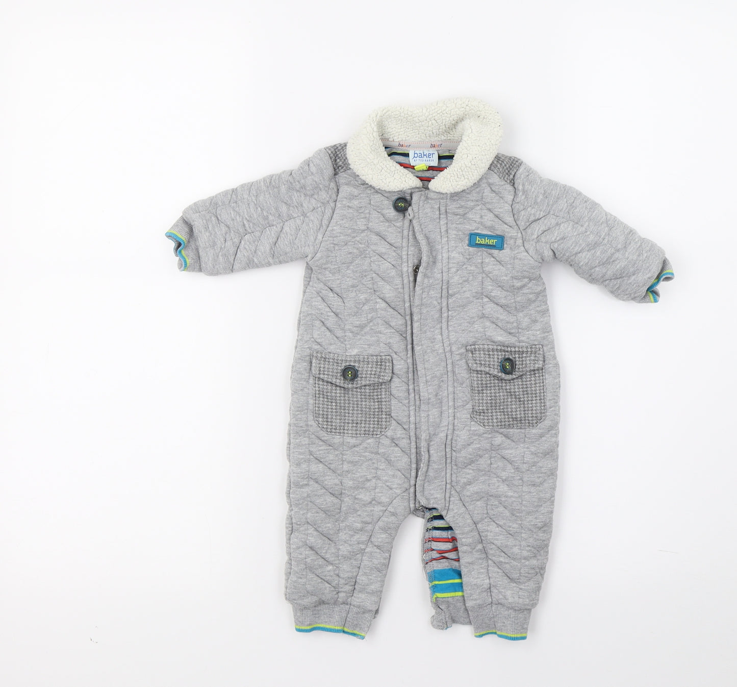 Ted Baker Boys Grey   Babygrow One-Piece Size 3-6 Months
