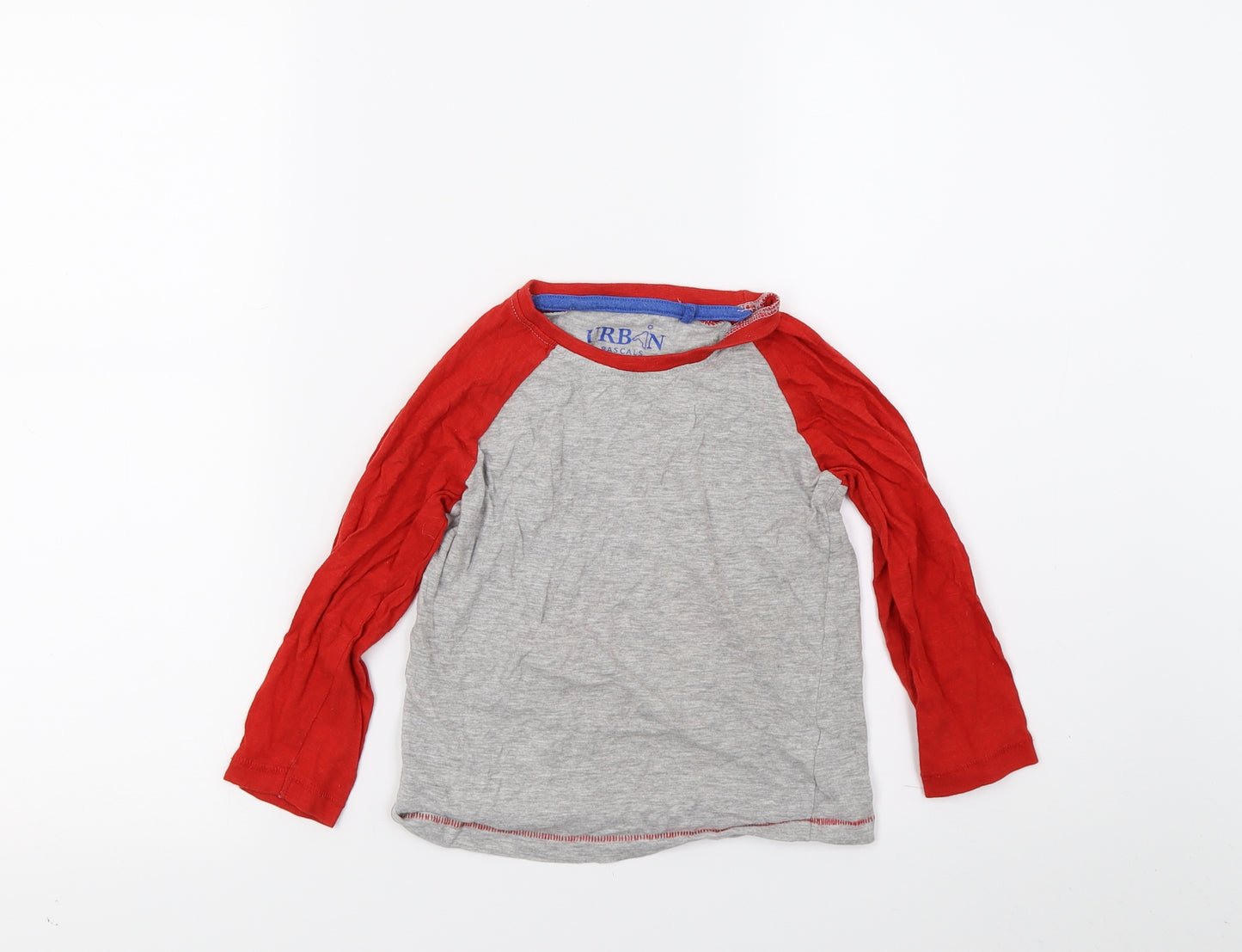 Urban Rascals Boys Grey  Jersey Basic T-Shirt Size 2-3 Years