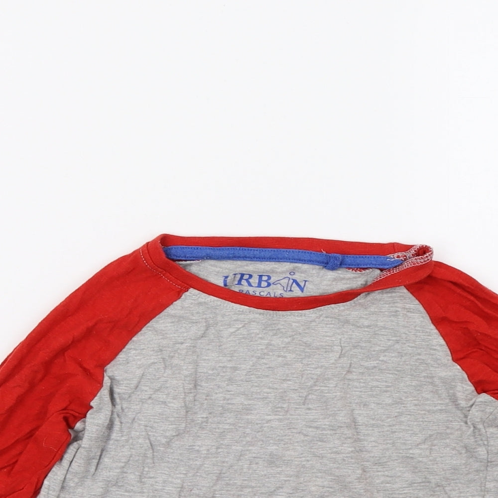 Urban Rascals Boys Grey  Jersey Basic T-Shirt Size 2-3 Years