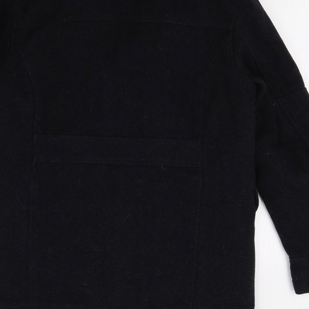 NEXT Mens Black   Pea Coat Coat Size S