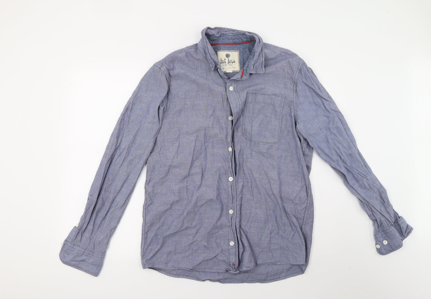 Fat Face Mens Blue    Button-Up Size L