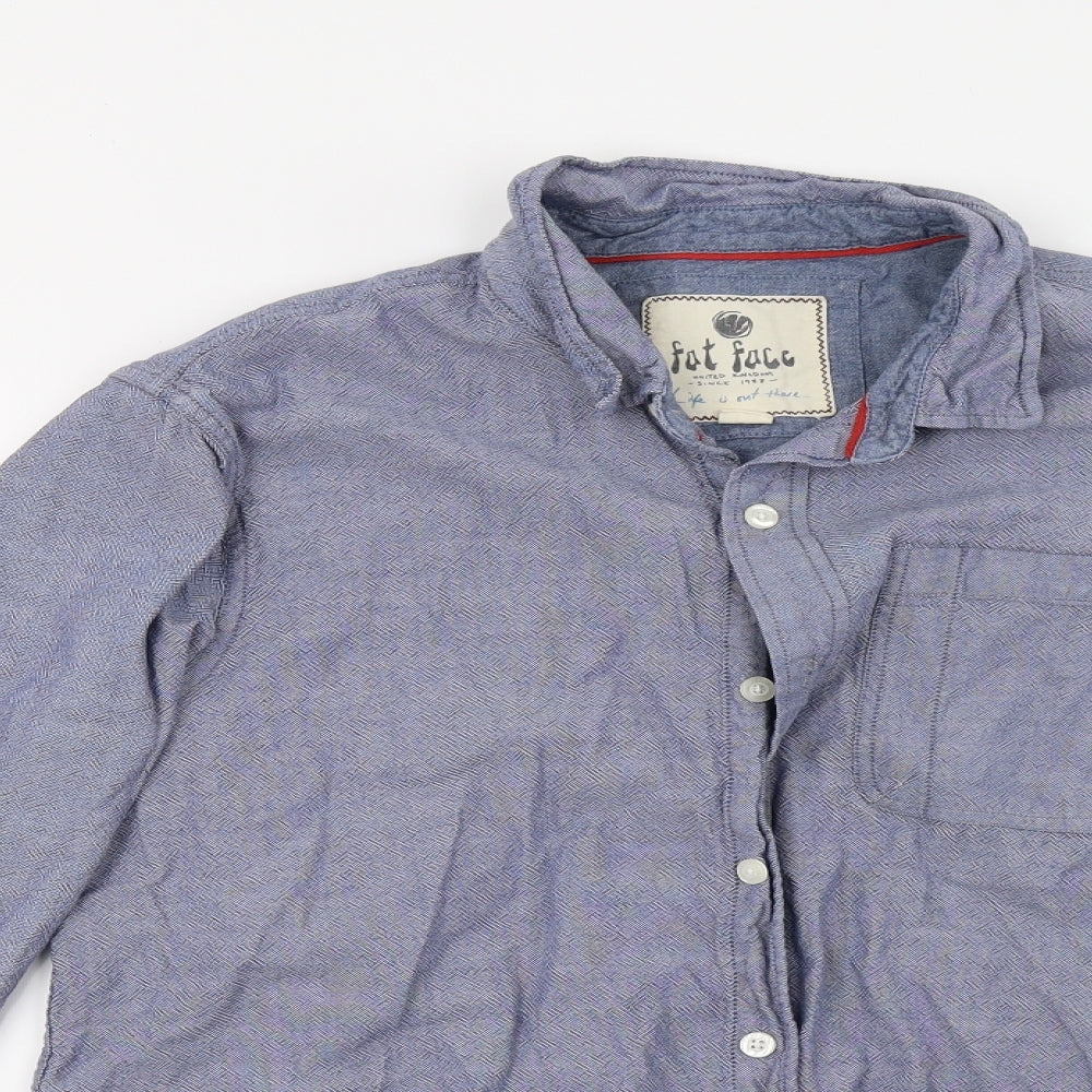 Fat Face Mens Blue    Button-Up Size L