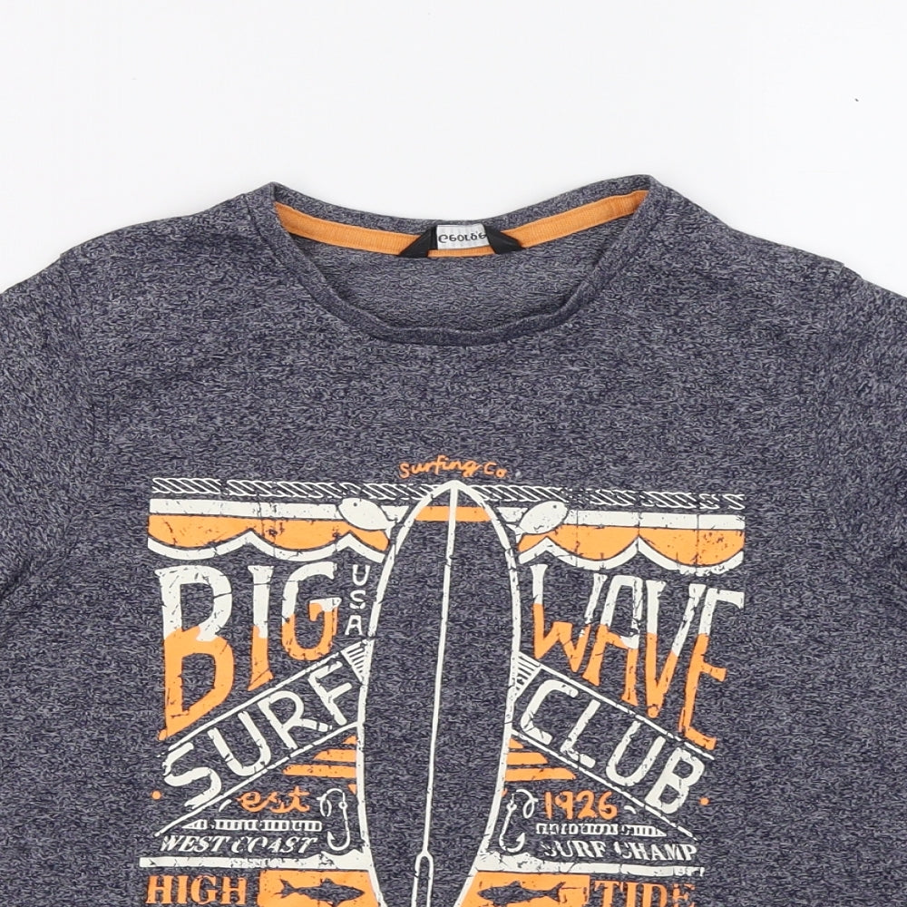 George Boys Blue   Basic T-Shirt Size 9-10 Years  - Big wave