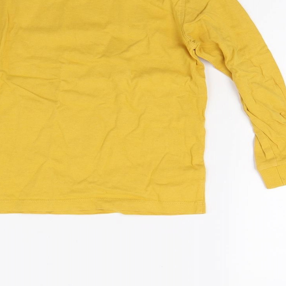 Mothercare Boys Yellow   Pullover Sweatshirt Size 6-7 Years  - rocky mountains