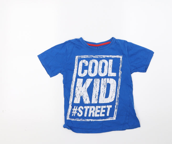 Primark Boys Blue Basic T-Shirt Size 6-7 Years - Cool kid