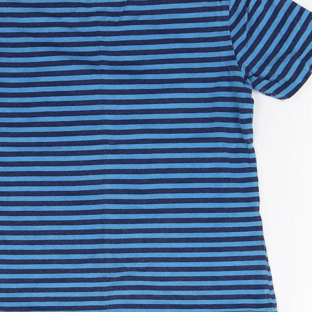 H&M Boys Blue Striped  Basic T-Shirt Size 5-6 Years  - Angry birds