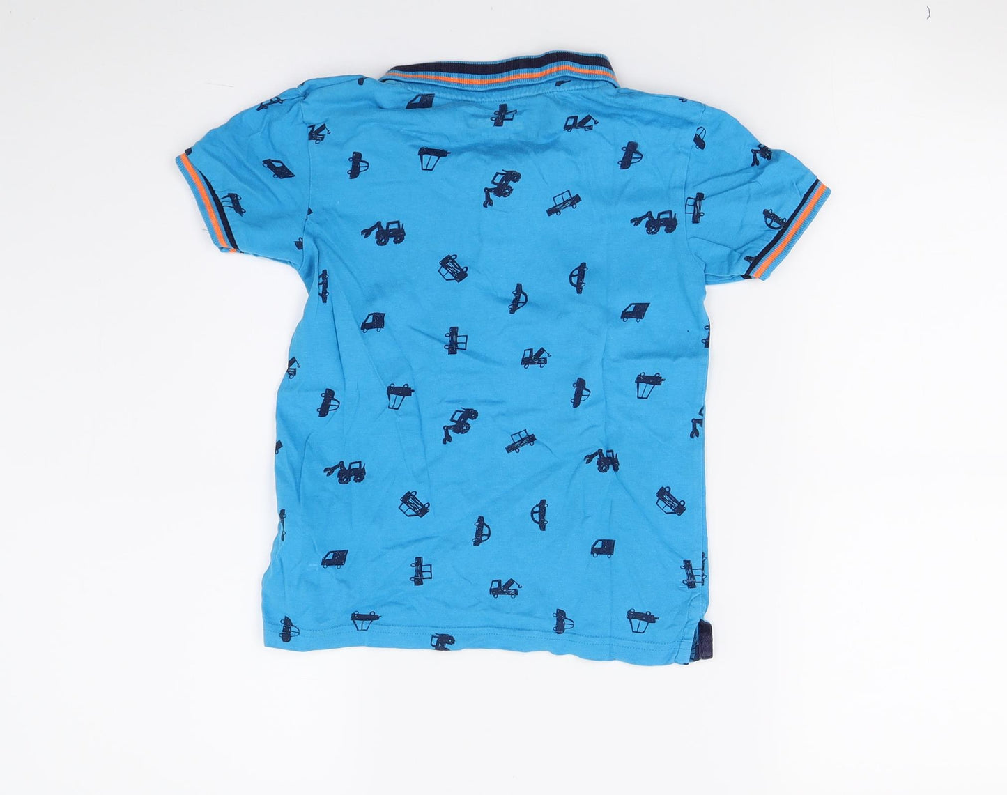 Blue Zoo Boys Blue   Basic Polo Size 4-5 Years  - Diggers