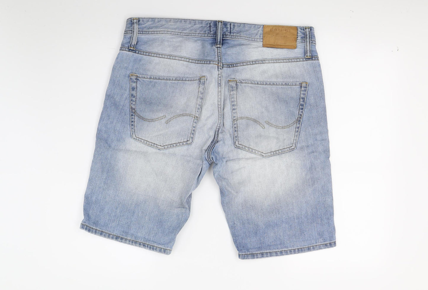 JACK & JONES Mens Blue  Denim Bermuda Shorts Size M