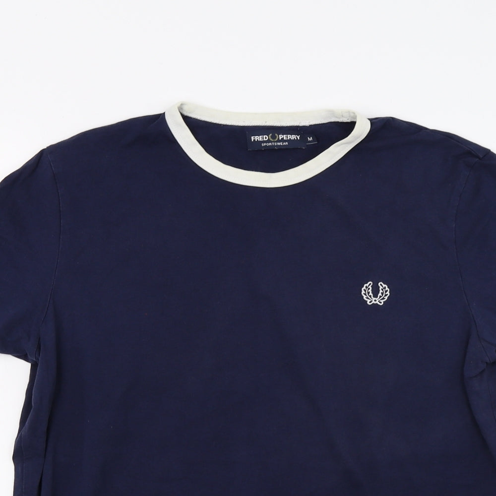 Fred Perry Mens Blue    T-Shirt Size M