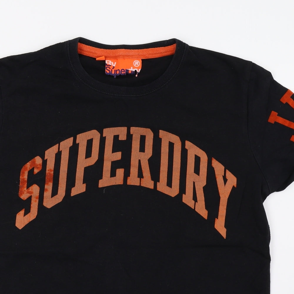 Superdry Mens Black    T-Shirt Size M